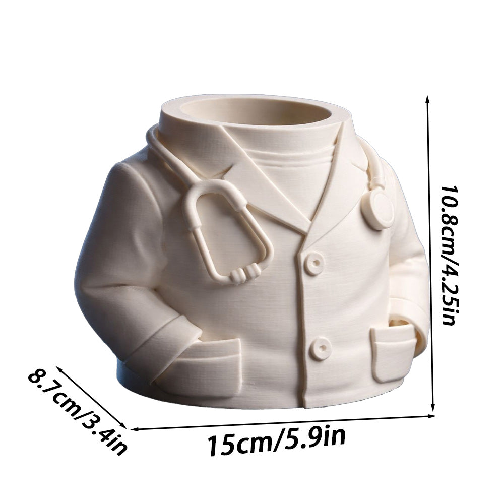 Doctor Pen Holder Desk Organizer - Lab Coat & Stethoscope Desktop Doctor Pen Holder - Image 5