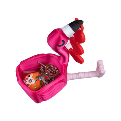 Romantic Flamingo Couple Figurine | Cute Love Decor Sculpture | Valentines Gift | Small Item Storage Container - Image 2