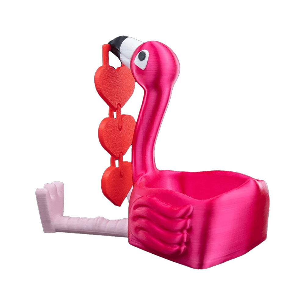 Romantic Flamingo Couple Figurine | Cute Love Decor Sculpture | Valentines Gift | Small Item Storage Container - Image 4