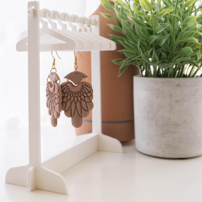 Earring Holder,Earring Display, Earring Hanger, , Jewelry Display Jewelry hanger Multiple style hangers available, clothing rack for earrings（brown） - Image 2