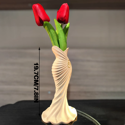 This elegant dress vase combines high-fashion elegance with minimalist home décor. Whether you insert real flowers into the glass tube or display artificial flowers without the tube, it is exceptionally beautiful. - Image 5