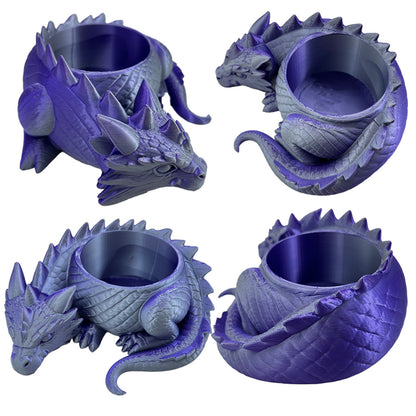 Sleeping Dragon Bowl, Fantasy Home Decor 3D Printed,Sleeping Dragon Flowerpot,Dragon Lover Gifts - Image 2