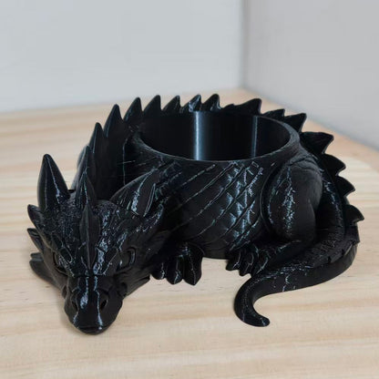 Sleeping Dragon Bowl, Fantasy Home Decor 3D Printed,Sleeping Dragon Flowerpot,Dragon Lover Gifts - Image 4