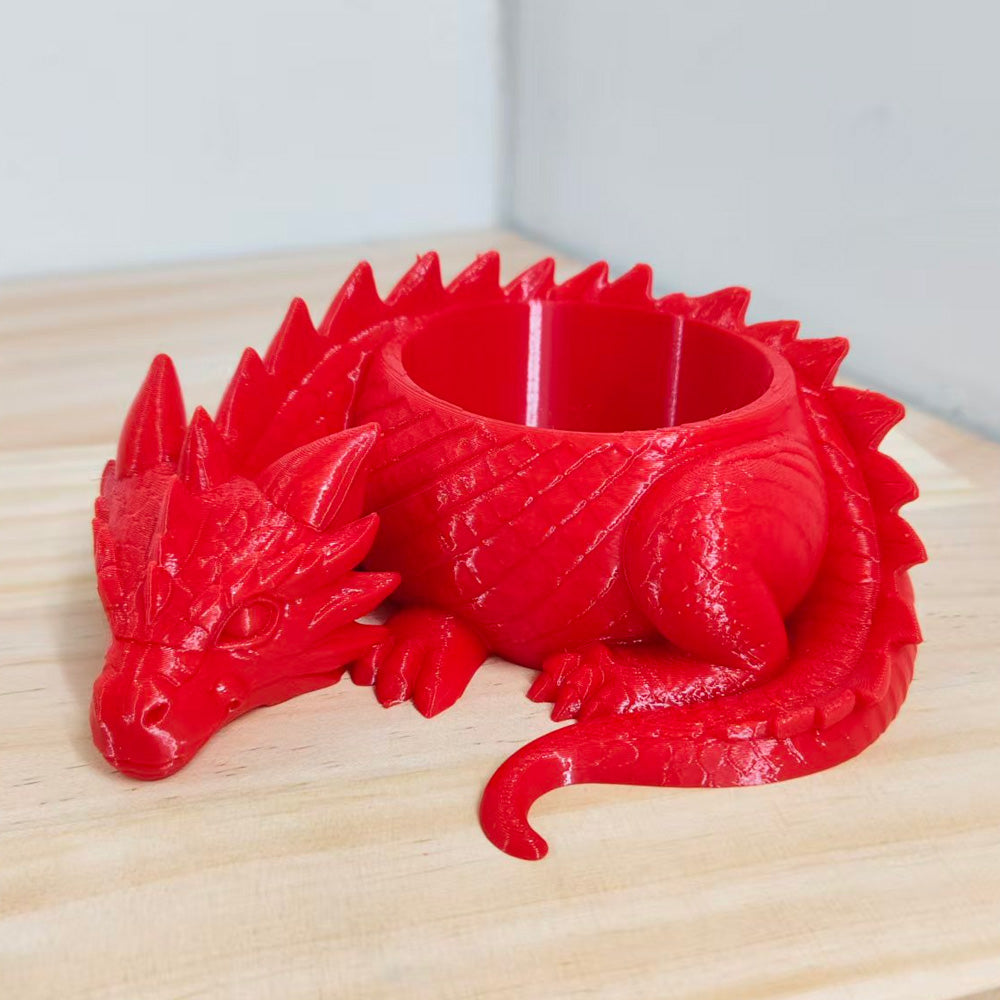 Sleeping Dragon Bowl, Fantasy Home Decor 3D Printed,Sleeping Dragon Flowerpot,Dragon Lover Gifts - Image 5