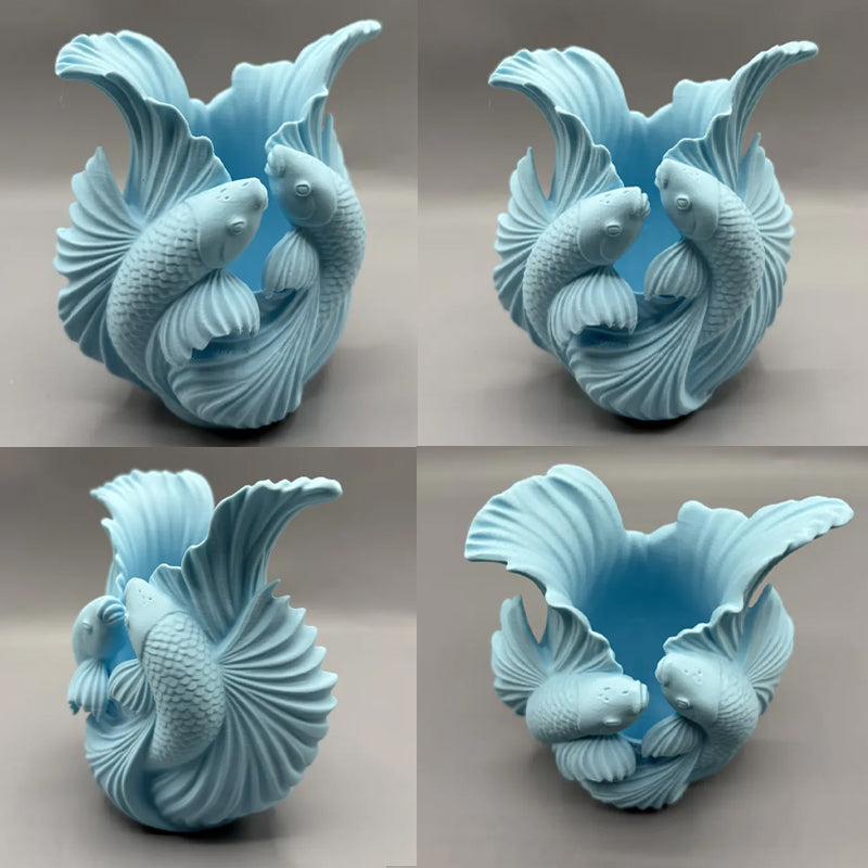 Biomorphic Flowing Sculptural Vase - Organic Wavy Modern Home Decor - Image 5