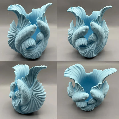 Biomorphic Flowing Sculptural Vase - Organic Wavy Modern Home Decor - Image 5