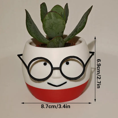 Simple and adorable 3D printed glass flower pots—decorate your home with them! White and yellow, single piece. - Image 5