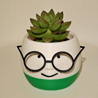 Simple and adorable 3D printed glass flower pots—use them to decorate your home! White and red, single piece. - Image 2