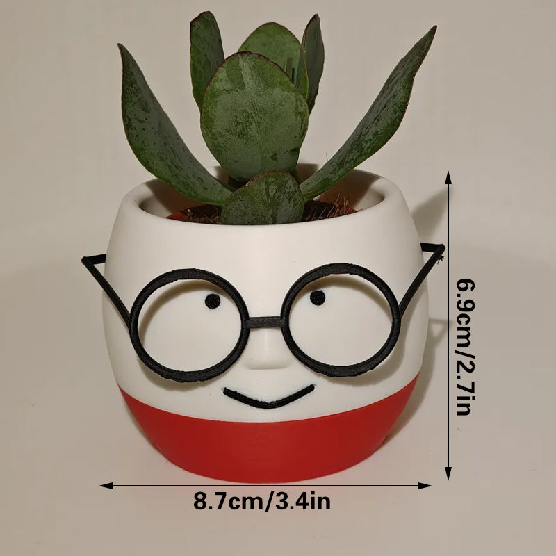 Simple and adorable 3D printed glass flower pots—use them to decorate your home! White and red, single piece. - Image 5