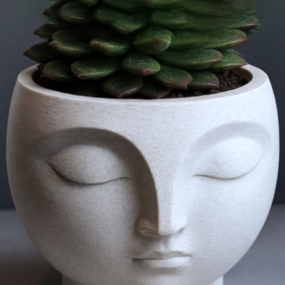 A 3D-printed, serene flowerpot, an eye-catching decorative piece for modern interior spaces. Suitable for planting small plants or succulents. - Image 2