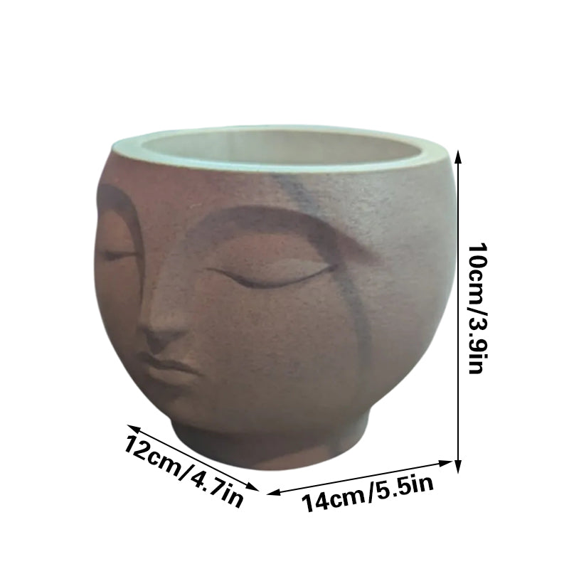 A 3D-printed, serene flowerpot, an eye-catching decorative piece for modern interior spaces. Suitable for planting small plants or succulents. - Image 5