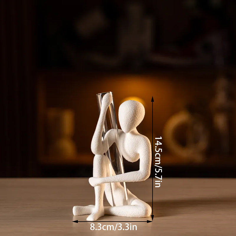 This "Blooming" vase stand adds a touch of nature to your space. White, single piece. - Image 4