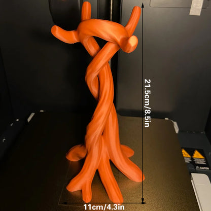 3D-printed modern headphone stand, compatible with various headphones (gaming headsets, Bluetooth headsets, etc.) Orange - Image 3