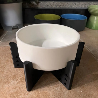 Elevator Pet Bowl, Neck Support Food Bowl, Easy to Clean (Elevator Cat Bowl), Black and White - Image 4