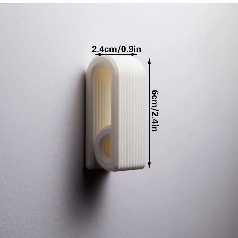 3D-printed press-lock towel hooks | Self-locking hooks, white - Image 2