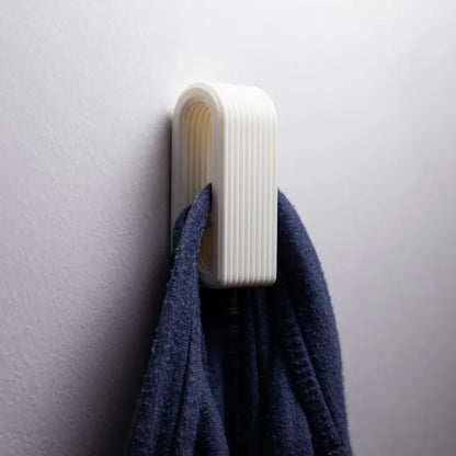 3D-printed press-lock towel hooks | Self-locking hooks, white - Image 3