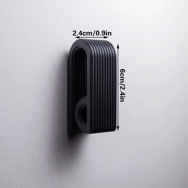 3D-printed press-lock towel hooks | Self-locking hooks, black - Image 2