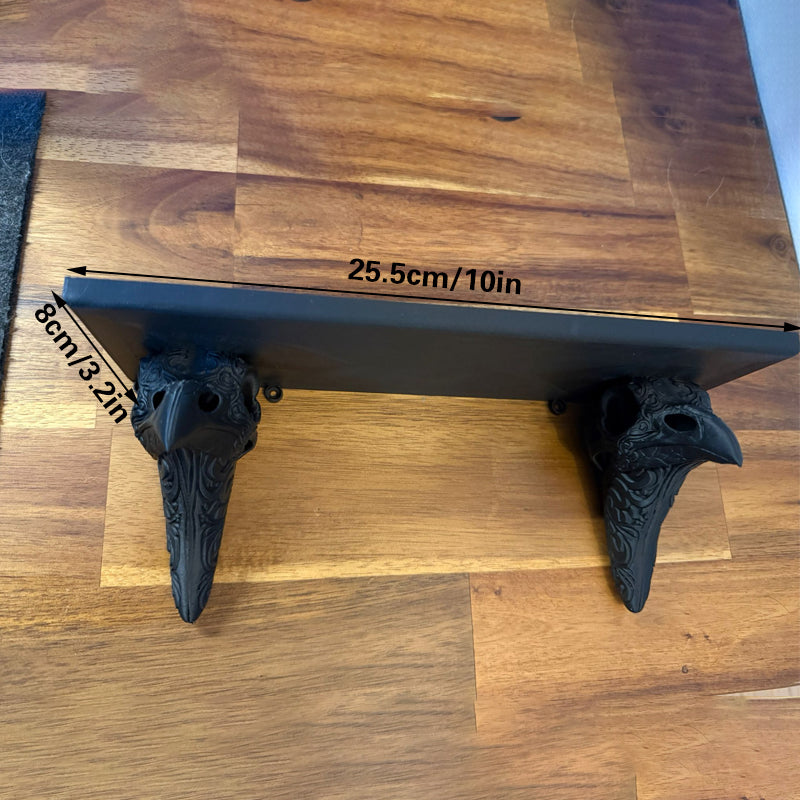 3D-printed crow skull wall mount adds a touch of mystery to your home. (Black) - Image 2