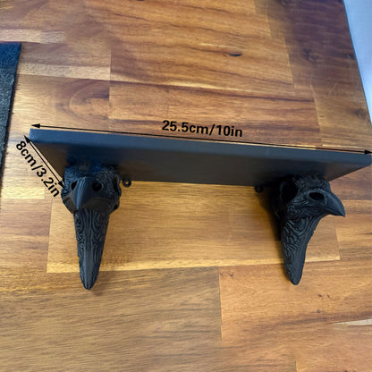 3D-printed crow skull wall mount adds a touch of mystery to your home. (Black) - Image 2
