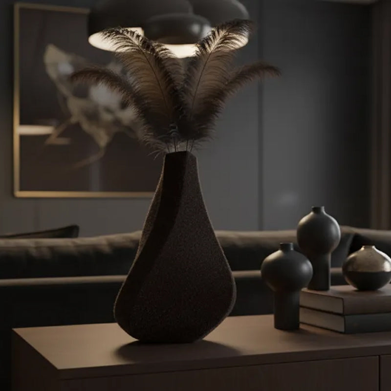 3D-printed sculpture of a contemplative vase,black - Image 3
