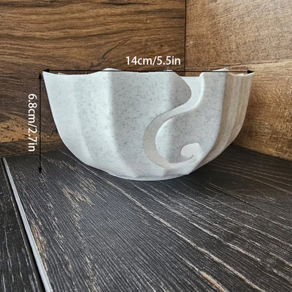A 3D-printed yarn bowl to accompany your knitting and crochet time. White. - Image 4
