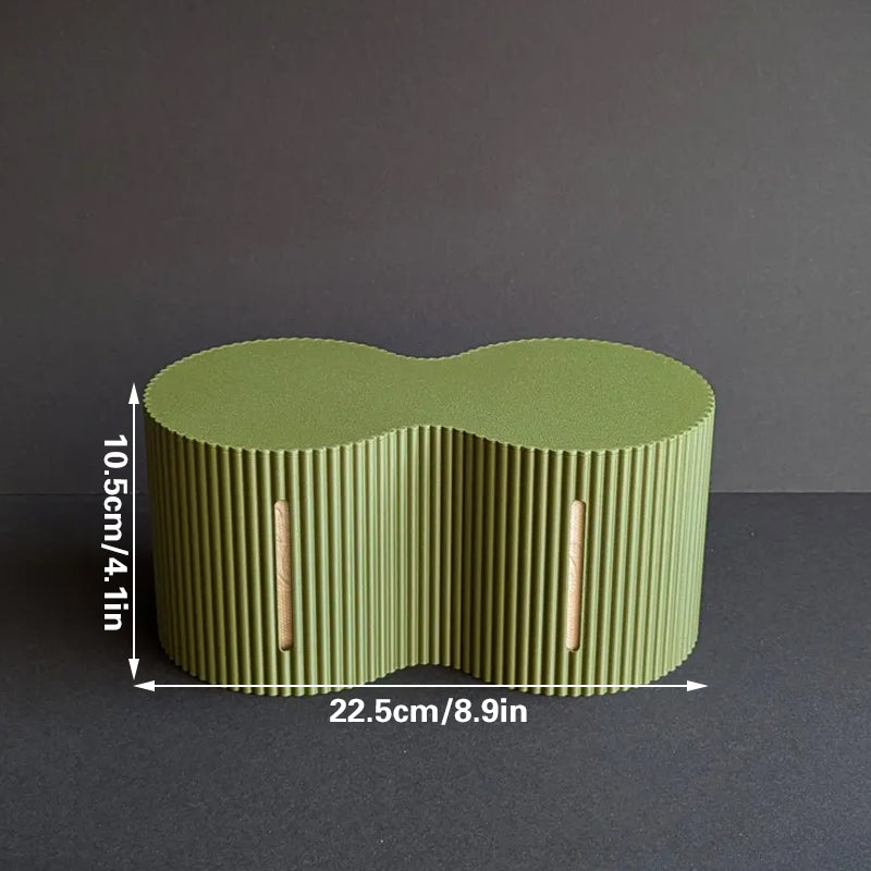 3D-printed toilet paper roll storage box, light green - Image 3