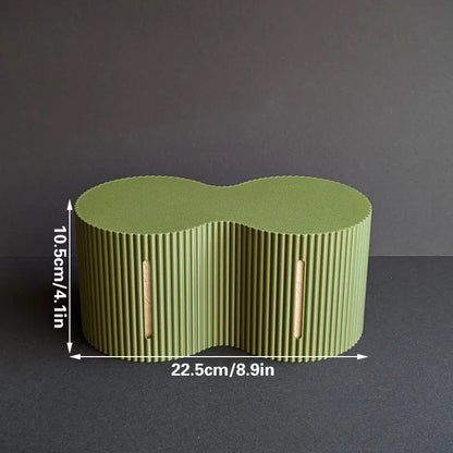 3D-printed toilet paper roll storage box, light green - Image 3