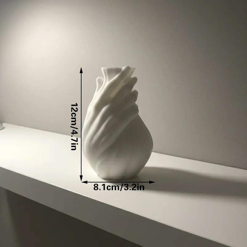 A Gentle Embrace from 3D Printing - White Vase - Image 3