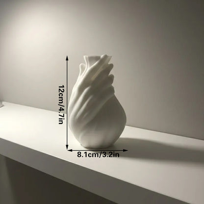 A Gentle Embrace from 3D Printing - White Vase - Image 3