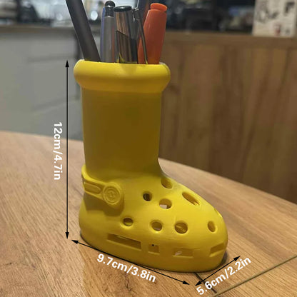 Yellow Crocs Boot Pen Holder – A Fun Desktop Organizer - Image 3