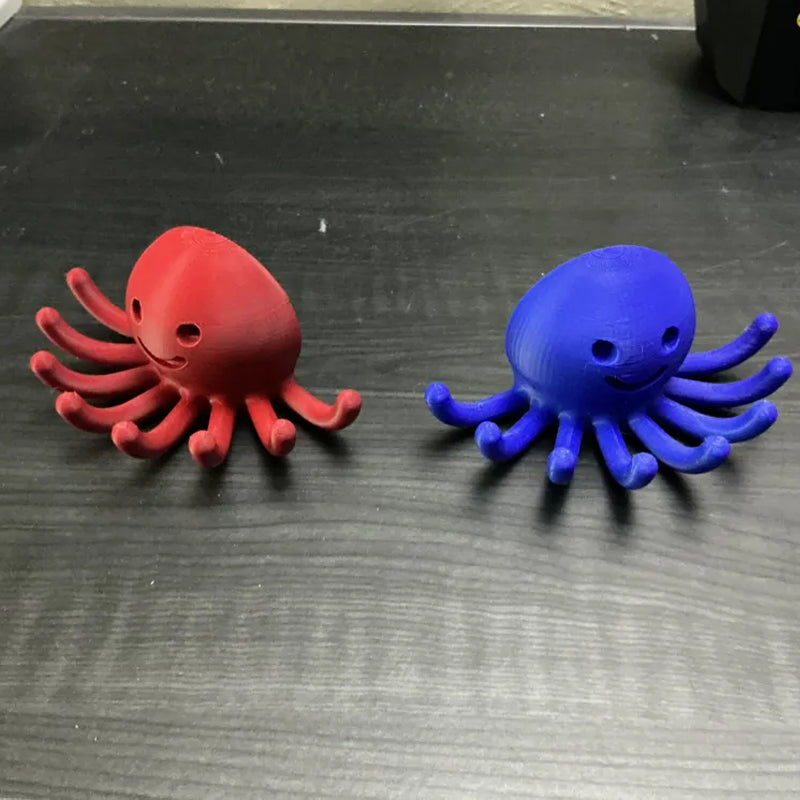 3D Printed Octopus Hook (Red) - Image 2