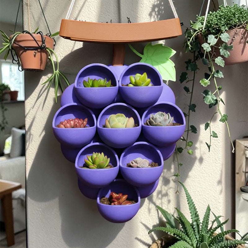 3D-printed grape pots in purple, brown, and green. - Image 2