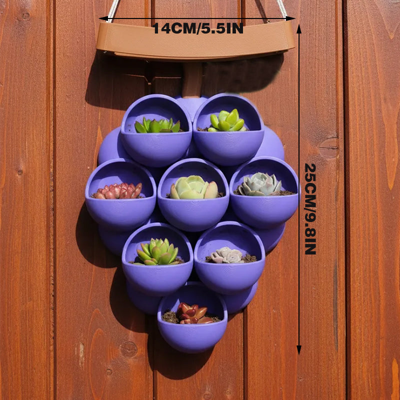 3D-printed grape pots in purple, brown, and green. - Image 3