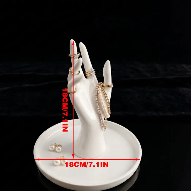 3D Printed Elegant Hand - Jewelry and Accessory Stand (White) - Image 2