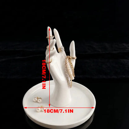 3D Printed Elegant Hand - Jewelry and Accessory Stand (White) - Image 2