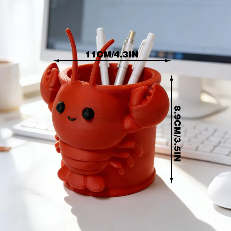 3D Printed Lobster Pen Holder (Red) - Image 3