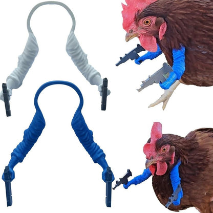 Chicken arms with Guns,Fun, Durable, Rooster Pistol Party, Perfect for Parties, Photoshoots and Pranks Costumes for Chickens to wear(White) - Image 2