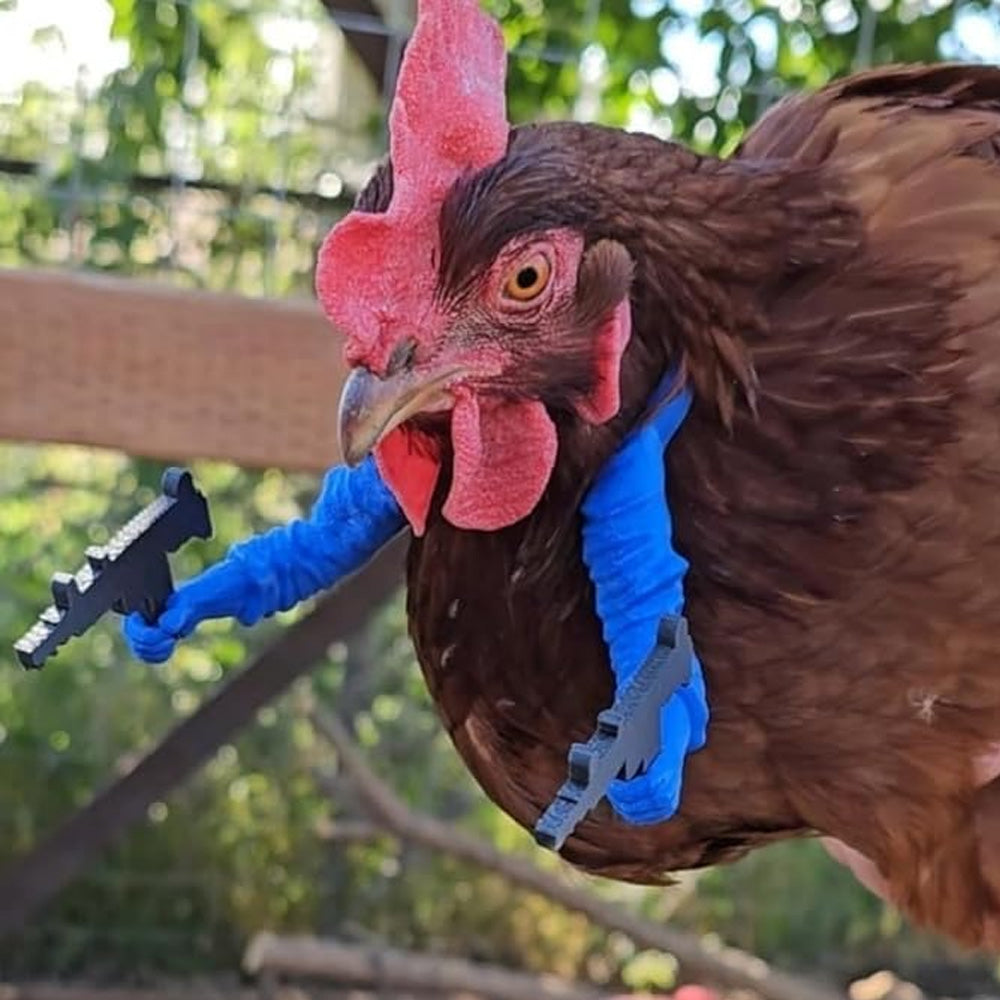 Chicken arms with Guns,Fun, Durable, Rooster Pistol Party, Perfect for Parties, Photoshoots and Pranks Costumes for Chickens to wear(orange) - Image 3