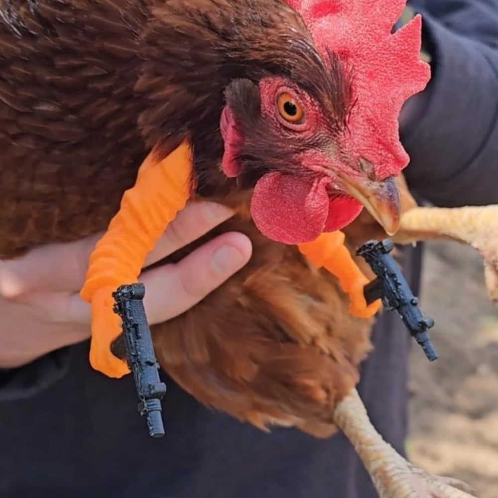Chicken arms with Guns,Fun, Durable, Rooster Pistol Party, Perfect for Parties, Photoshoots and Pranks Costumes for Chickens to wear(orange) - Image 4