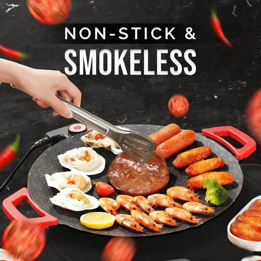 Smokeless Indoor Electric Grill & Nonstick Griddle – Compact, Fast-Heating Tabletop Grill for Steaks, Burgers, Pancakes, BBQ, and Everyday Indoor Cooking - Image 2