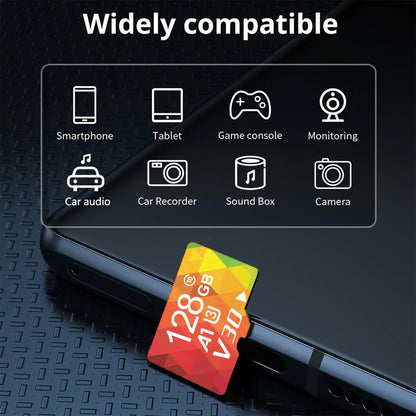 3PCS 128G Memory Cards, U3 A1 Class 10, Up To 100MB/s, Micro SD TF For Security Monitor/Full HD Video Recording/Tablet/Phone/ Surveillance Camera/Dash Camera/Car Speaker/Game Console - Image 5