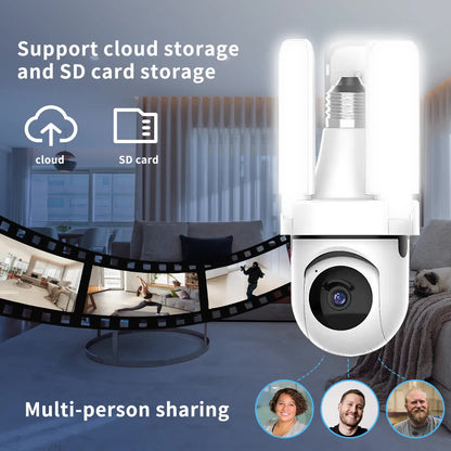 3MP dual lens security camera, suitable for home indoor and outdoor use, full-color high-definition night time, live alarm, 2-channel audio, supports 5G&2.4G WiFi, remote control through mobile app, ideal for home security and pet monitoring - Image 5