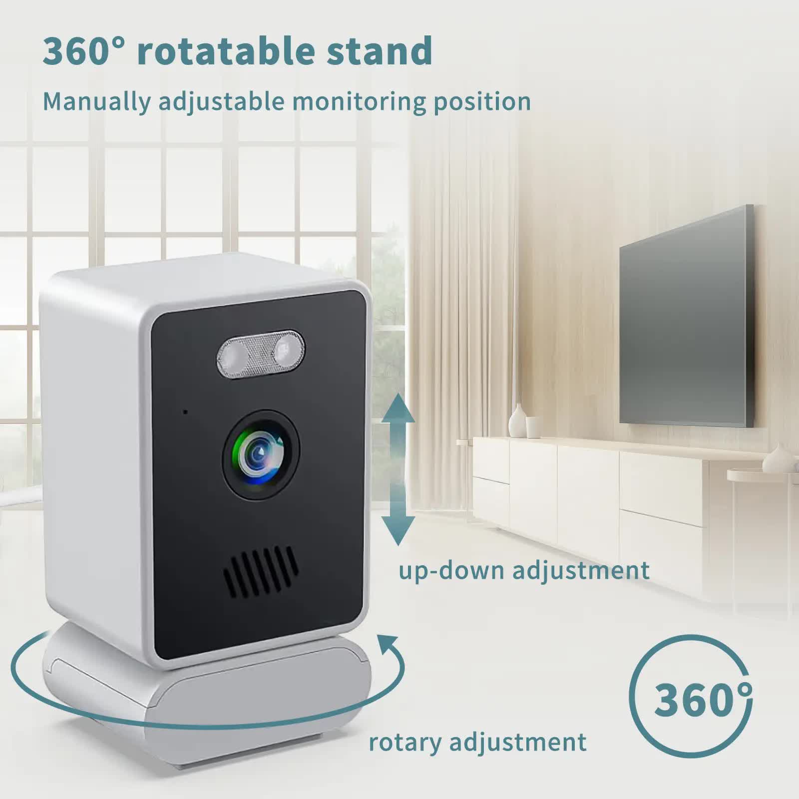 3MP dual lens security camera, suitable for home indoor and outdoor use, full-color high-definition night time, live alarm, 2-channel audio, supports 5G&2.4G WiFi, remote control through mobile app, ideal for home security and pet monitoring - Image 3