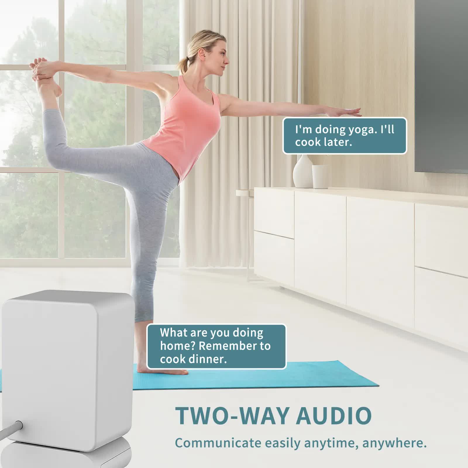 3MP dual lens security camera, suitable for home indoor and outdoor use, full-color high-definition night time, live alarm, 2-channel audio, supports 5G&2.4G WiFi, remote control through mobile app, ideal for home security and pet monitoring - Image 4