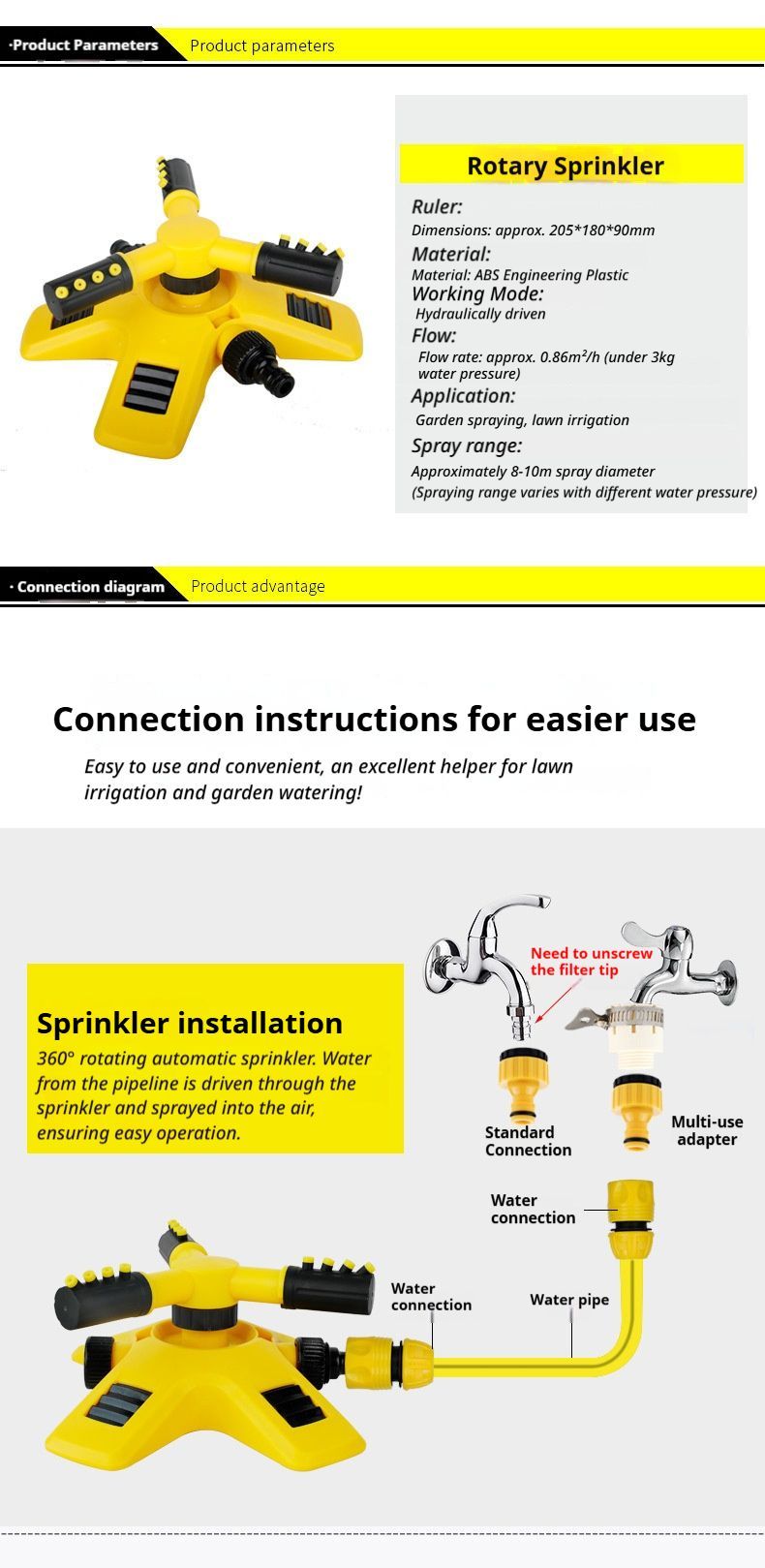 1SetSprinkler(Base+Trident)-Yellow - Image 4