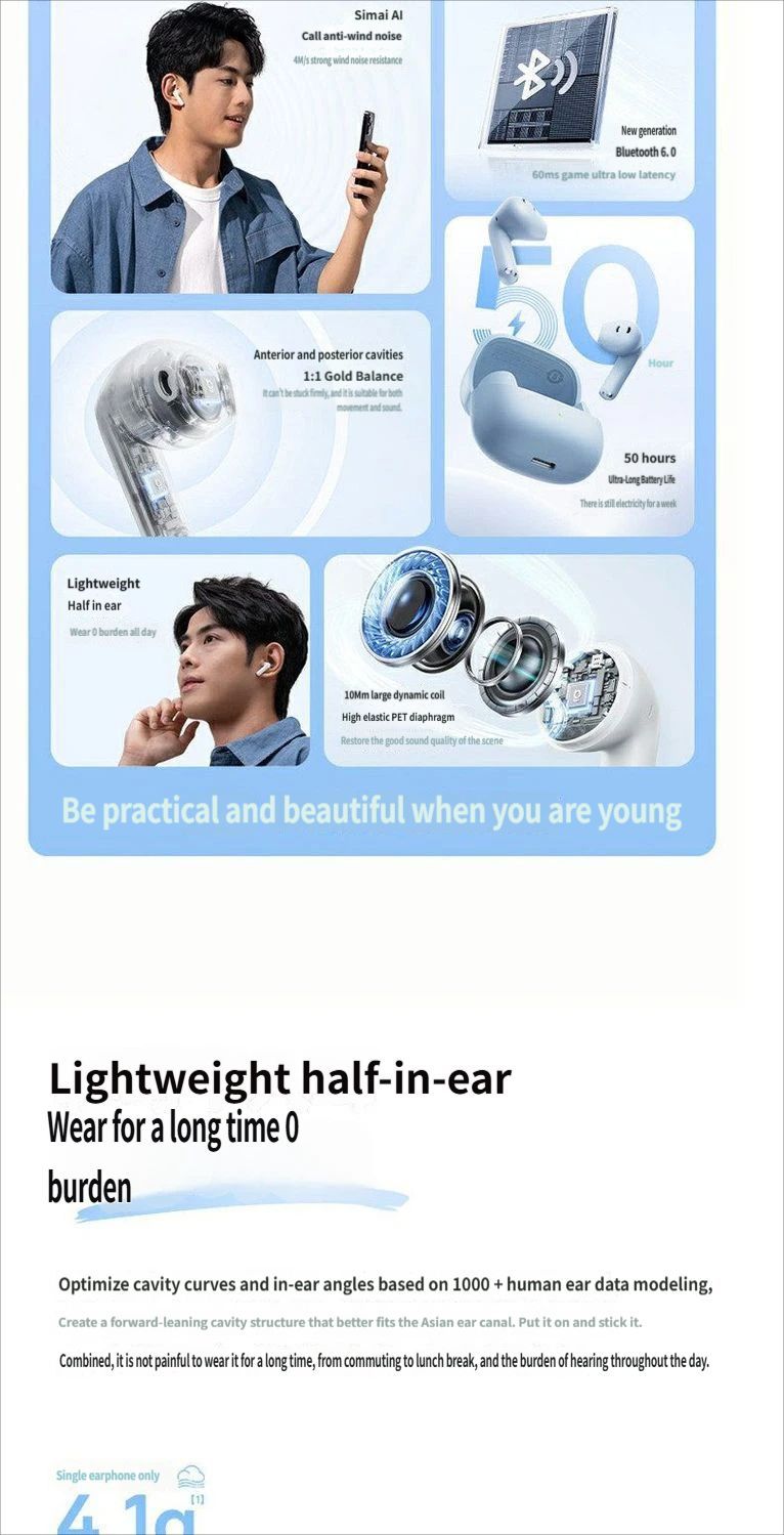 BS1 Bluetooth headset-Black - Image 3
