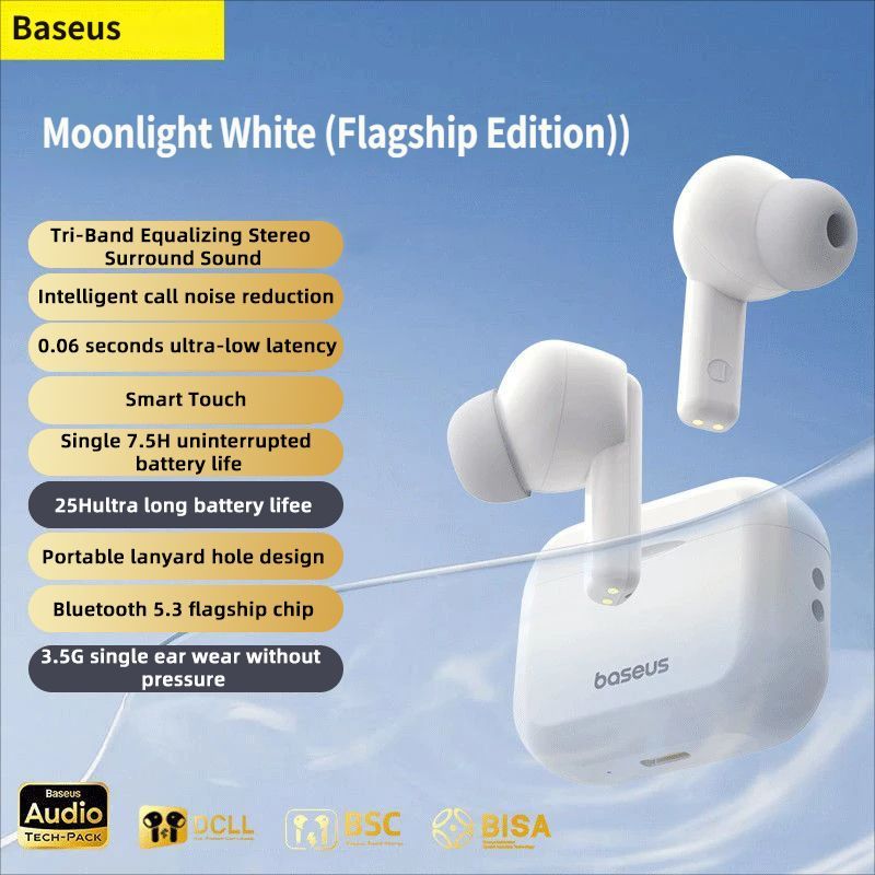 E17 Bluetooth headset-White - Image 3