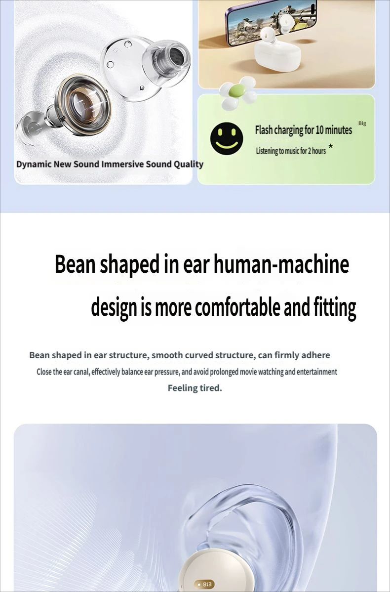E18 Bluetooth headset-Purple - Image 6