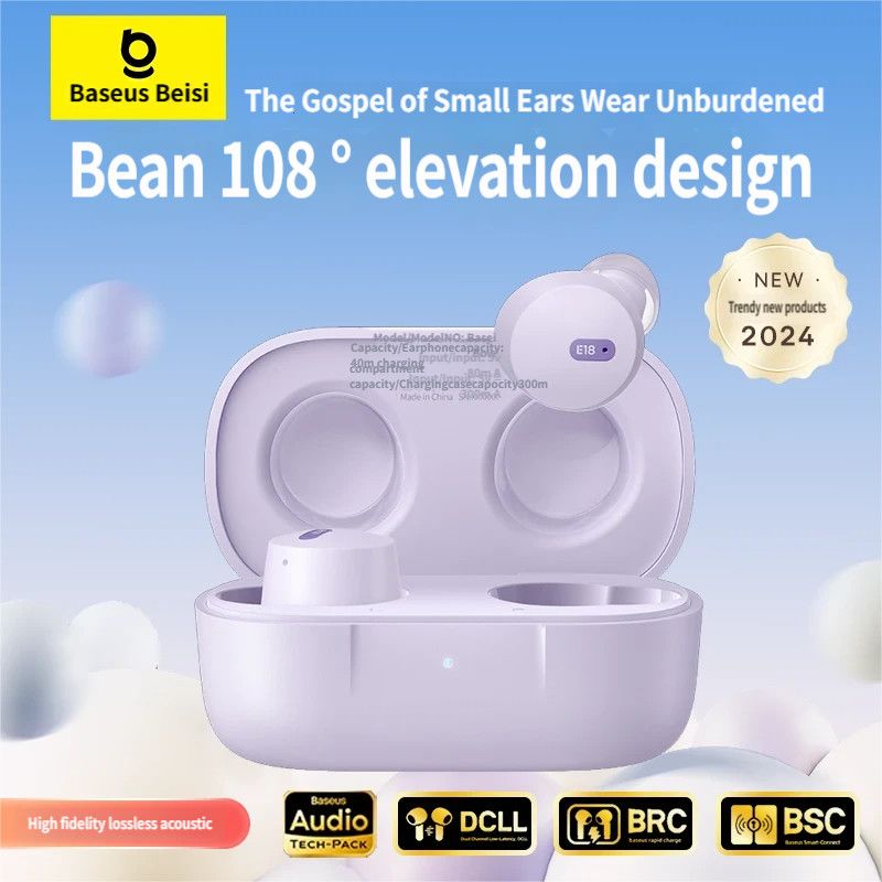 E18 Bluetooth headset-White - Image 3