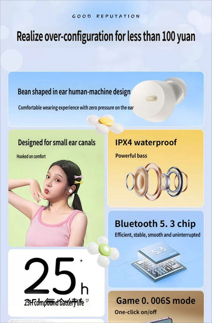 E18 Bluetooth headset-White - Image 5